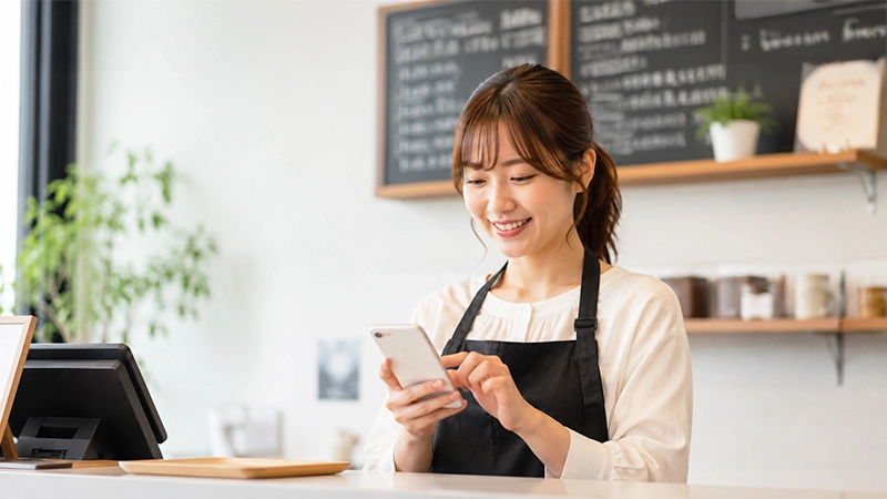 LINEでチケットを確認するイメージ