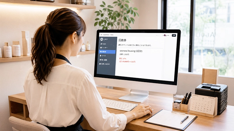 スマートフォンでチケットを管理するイメージ