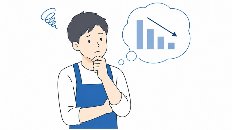 再来店につながらず困っている様子